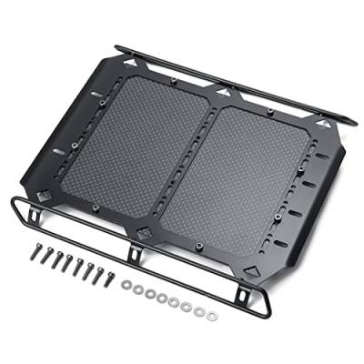 XEBRAD Metall-Gepäckträger-Dachgepäckträger mit Kohlefaserplatte 1/10 RC Crawler, for Traxxas, TRX6 G63 TRX4 G500 Dachgepäckträger für Spielzeugautos von XEBRAD